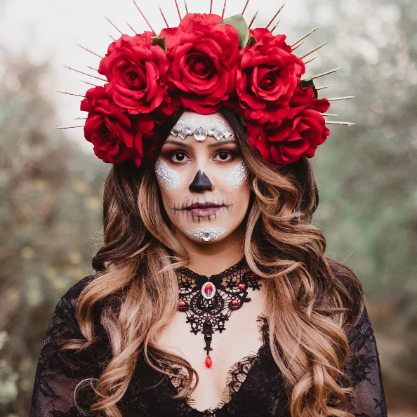 Corona rosas rojas - Dia de muertos